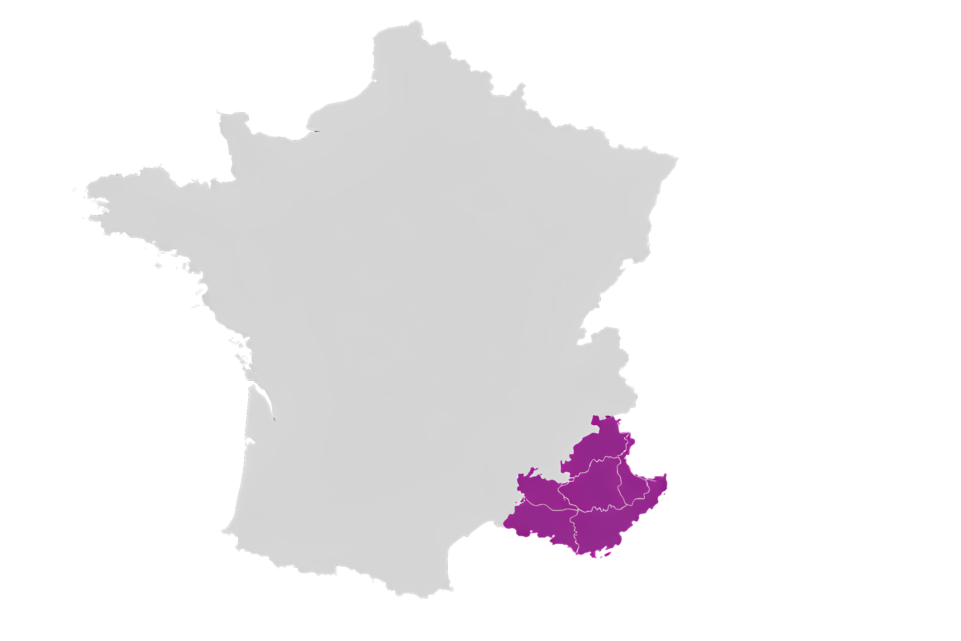 Carte de la région Provence-Alpes-Côte d'Azur